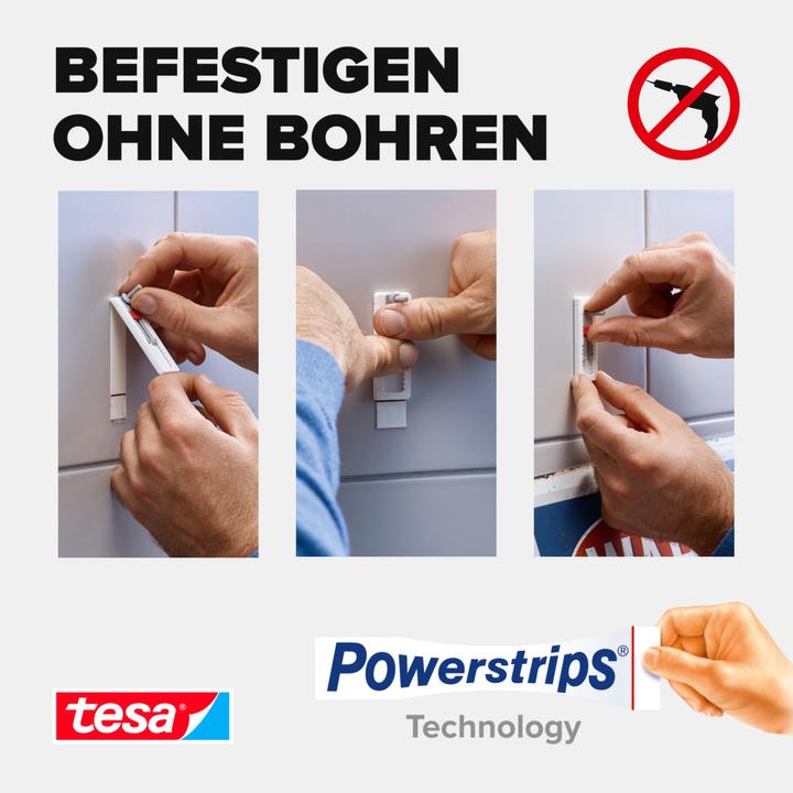 Produktbild tesa Klebeschraube für Fliesen & Metall, höhenverstellbar, 3kg Halteleistung