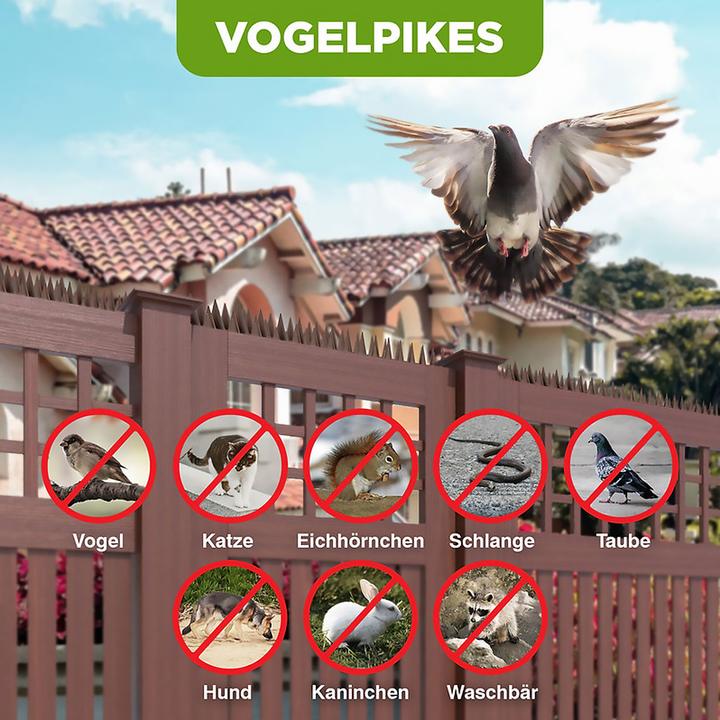 Actual product image Isotronic Pigeon spikes, anti-bird spikes, brown, 5.4 m