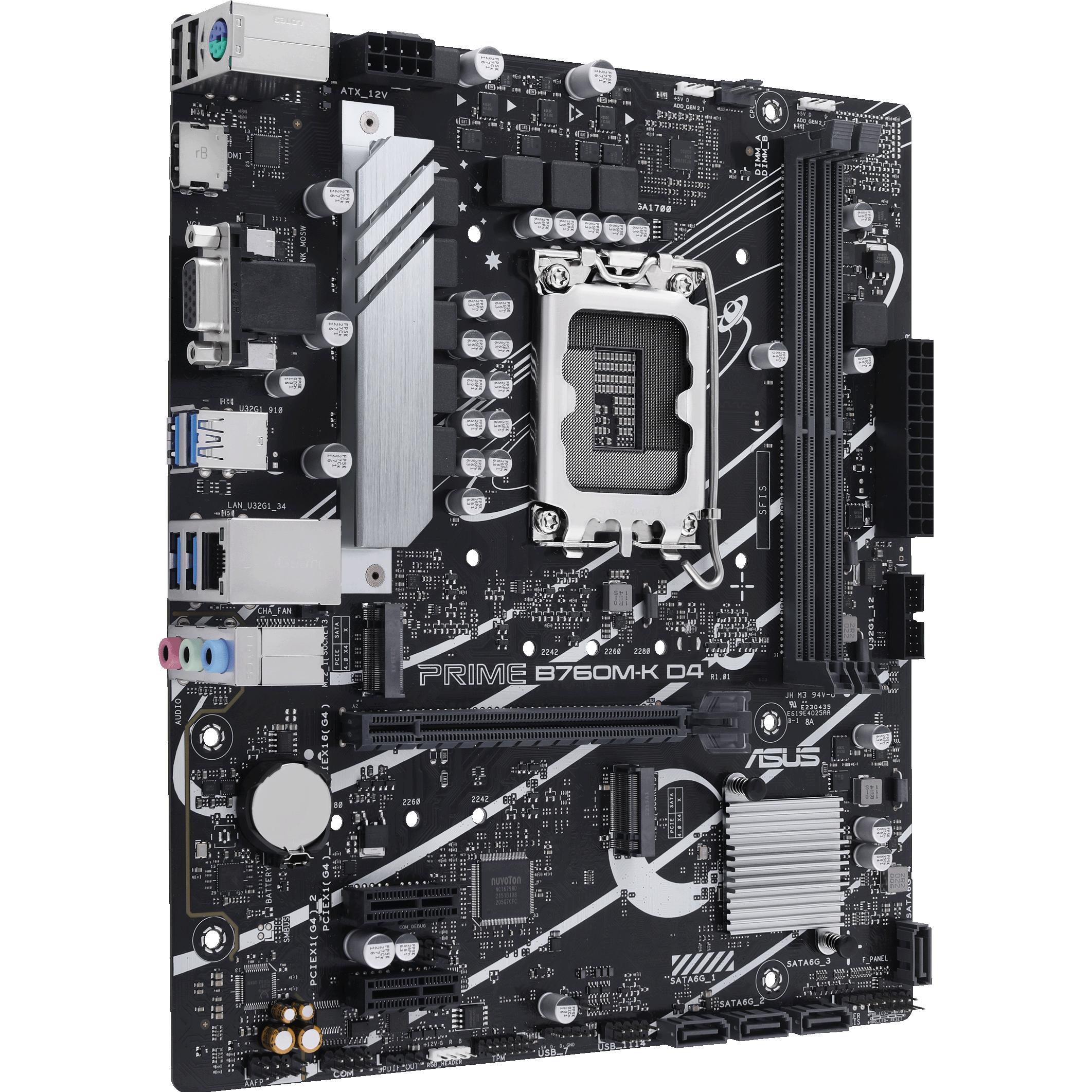 ASUS Prime B760M-K (LGA 1700, Intel B760, mATX), Mainboard
