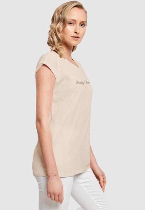 Actual product image Merchcode Ladies Pretty Flowers - Extended Shoulder Tee - 116879 (XXL)