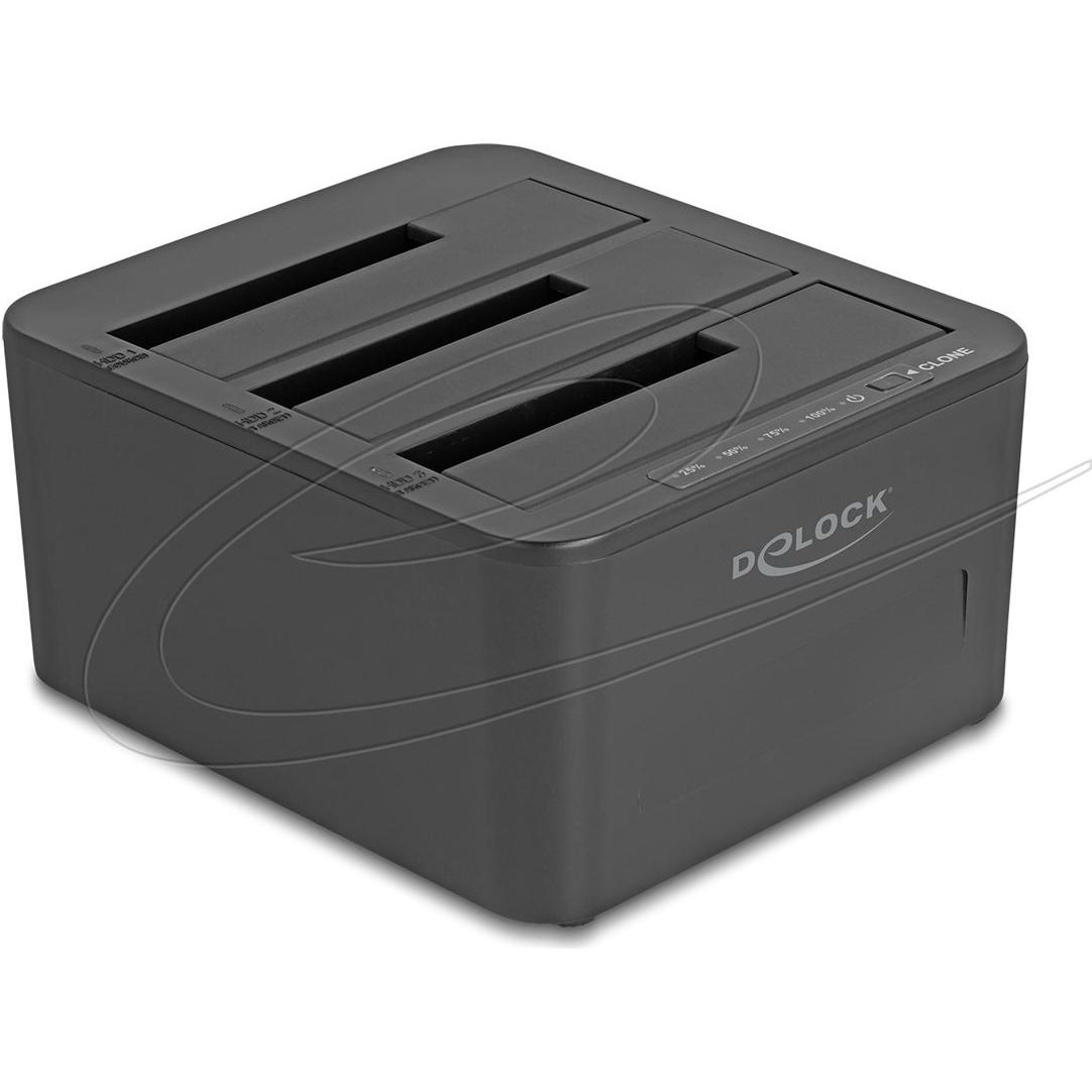 Delock USB Dockingstation für 3 x SATA HDD / SSD mit 1:2 Klo, Accessori per dischi rigidi