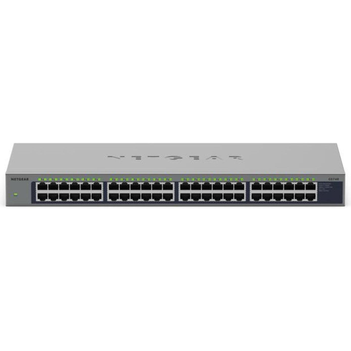 Netgear 48-PORT 1G UNMANAGED SWITCH (48 Ports), Netzwerk Switch, Grau