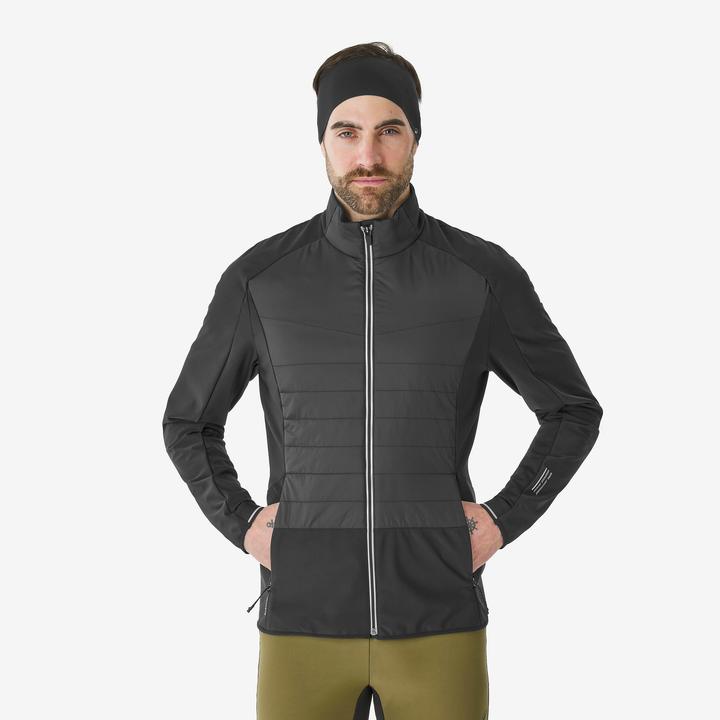 Wedze Langlaufjacke Herren warm atmungsaktiv - XCS 500 schwarz (M)