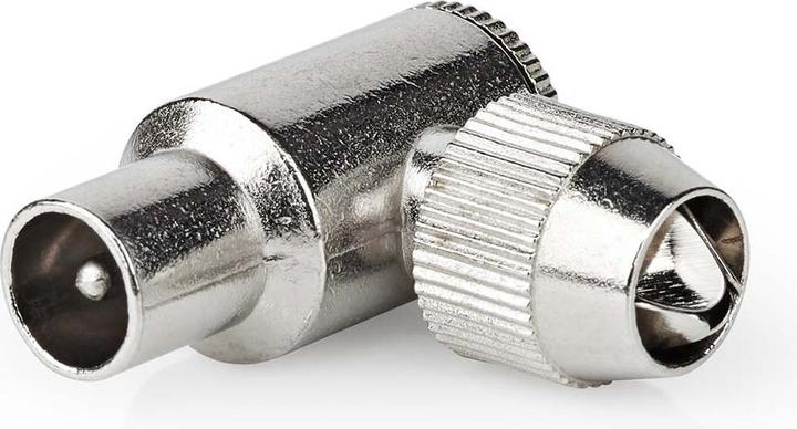 Produktbild Nedis IEC (Coax) Stecker - 90° abgewinkelt - Stecker - Vernickelt - 75 Ohm - Schraube - Kabeleingang (75 dB, Antennenkabel)