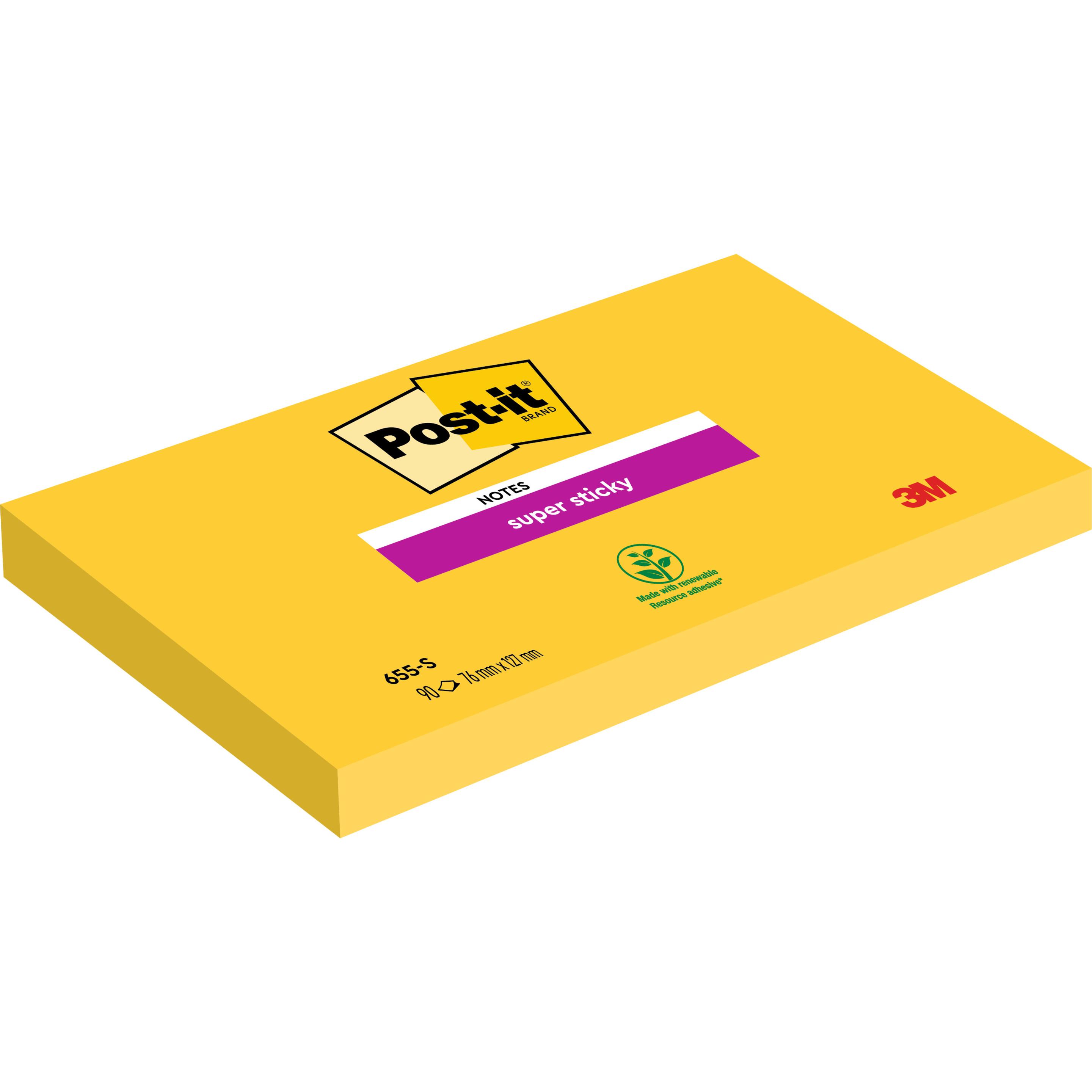 Thumbnail - Post-it, Haftnotiz, Super Sticky (127 x 76 mm)