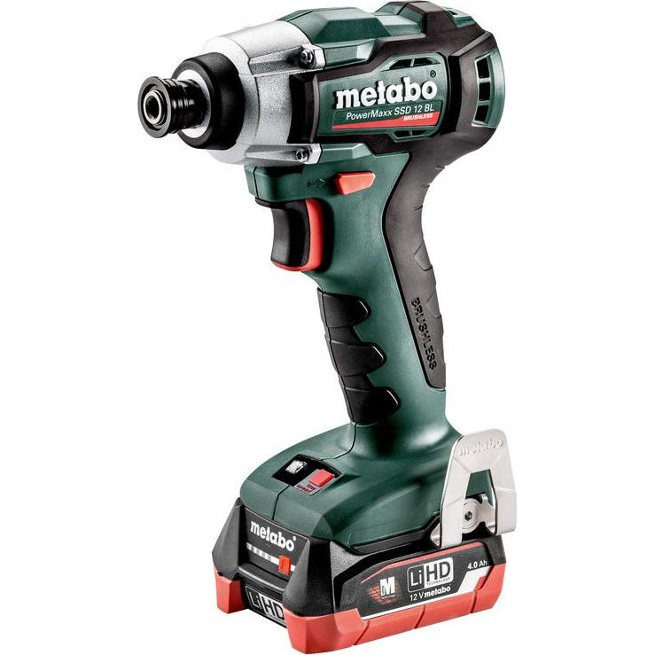 Metabo, Bohrmaschine + Akkuschrauber, 12V Akku-Schlagschrauber PowerMaxx SSD 12 BL (Akkubetrieb)
