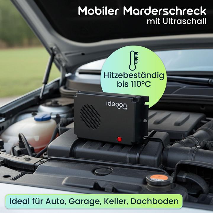 Produktbild Ideoon Mobile Marderabwehr mit Ultraschall, batteriebetrieben, ca. 40 m²