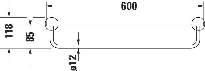 Nutritional values and ingredients Duravit Towel rack Starck T black matt
