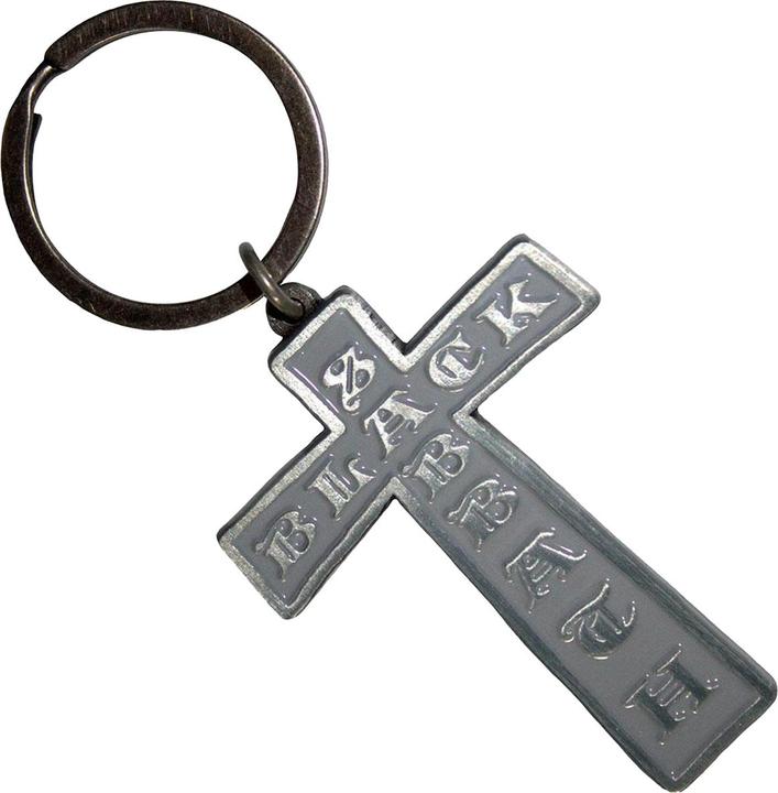 Actual product image Black Sabbath Cross Keyring