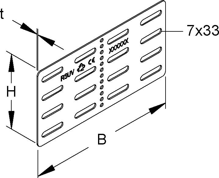 Produktbild Niedax Universalverbinder (Kabeldurchlass, 20 cm)
