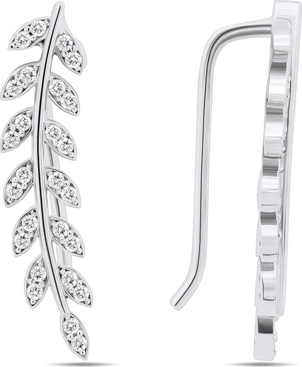 Produktbild Brilio Silver - Charming longitudinal silver earrings with zircons EA224W (Silber)