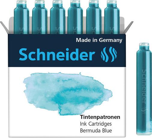 Actual product image Schneider Ink cartridge Callissima 6 pieces, Bermuda Blue (ink cartridges, Turquoise)
