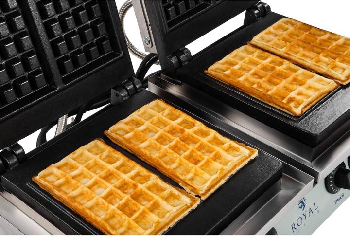 Produktbild Royal Catering Doppelwaffeleisen Elektro Waffelautomat Waffeleisen Waffelgerät Belgische Waffel