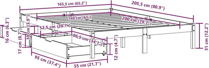 Image du produit vidaXL Bettrahmen (160 x 200 cm)