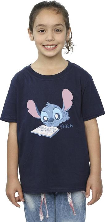 Produktbild Lilo & Stitch Reading Lying Down TShirt Mädchen (116)