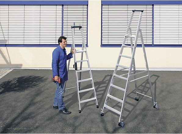 Image du produit Munk Escabeau avec marches, d'un côté (Échelle deux plans, 315 cm)