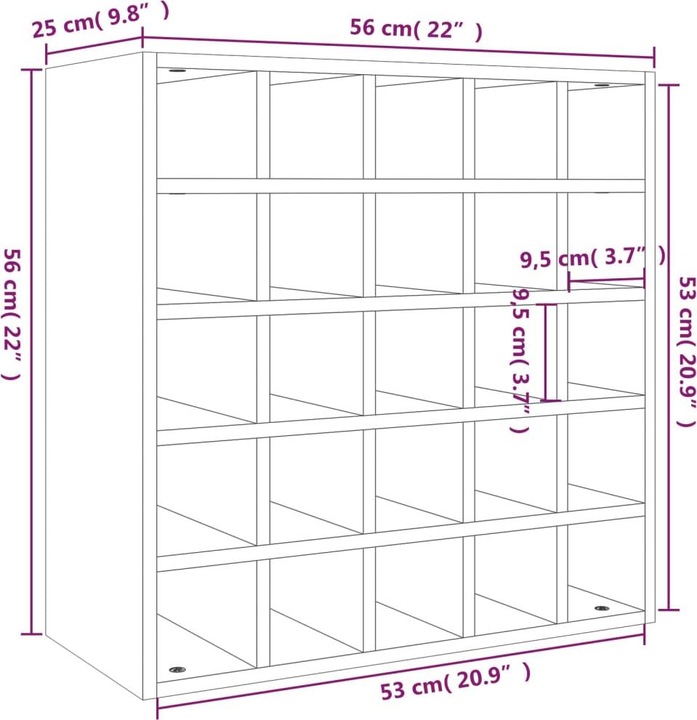Actual product image VidaXL Larissa (56 x 25 x 56 cm)