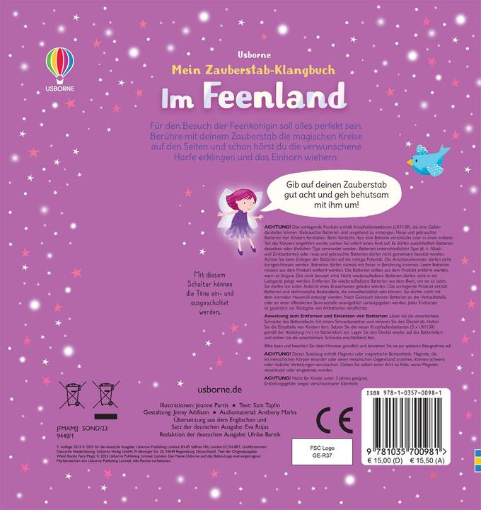 Actual product image Mein Zauberstab-Klangbuch: Im Feenland (German, Sam Taplin, 2024)