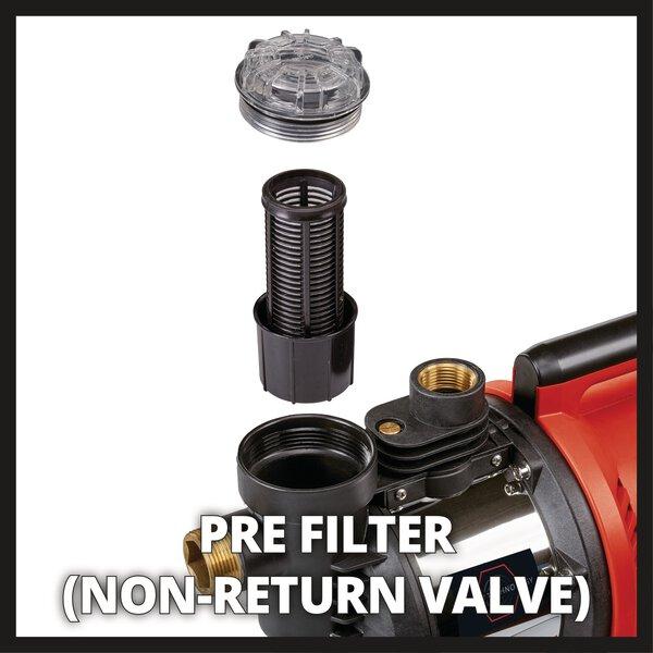 Produktbild Einhell Hauswasserautomat GE-AW 1144 SMART (rot/schwarz, 1.100 Watt, App-Steuerung) (Hauswasserpumpe)