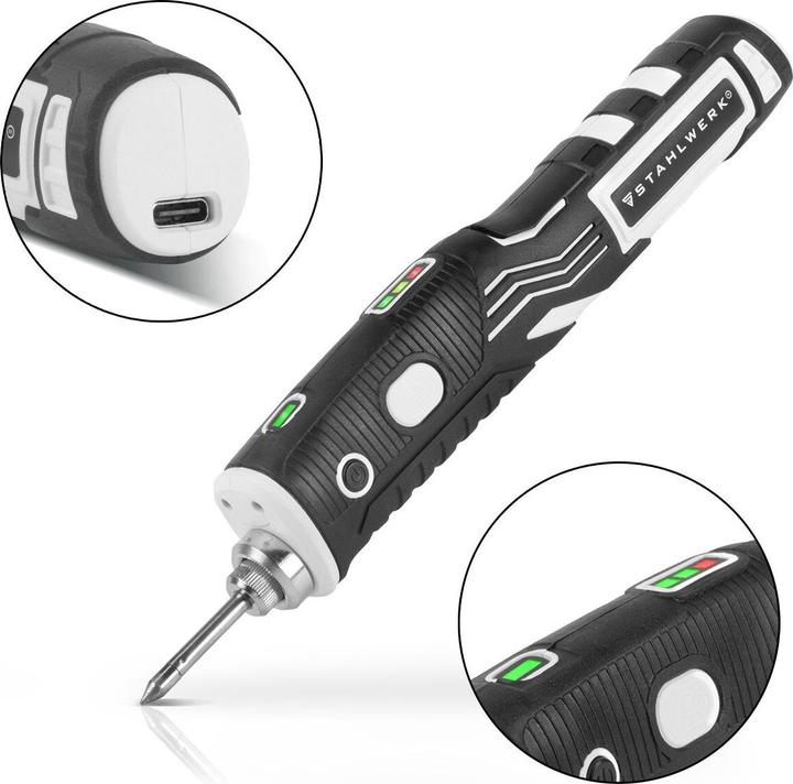 Stahlwerk BLK-8 ST cordless soldering iron with 8 watt power, 480°C peak temperature