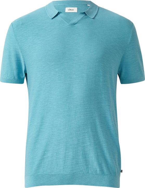 Produktbild s.Oliver Strick-Poloshirt in Flammgarnstruktur (4XL)
