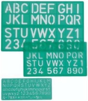 Immagine prodotto Linex Set di stencil per font (30 mm)