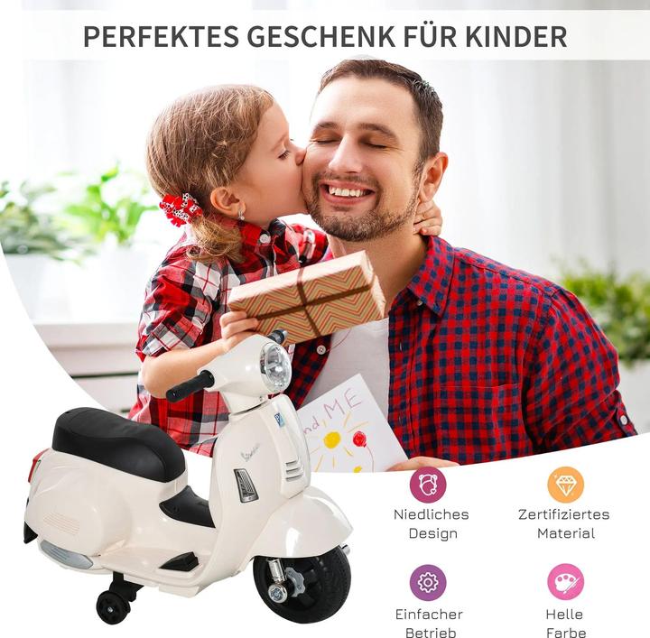 Image du produit Homcom Cyclomoteur électrique pour enfants style Vespa (6 V)