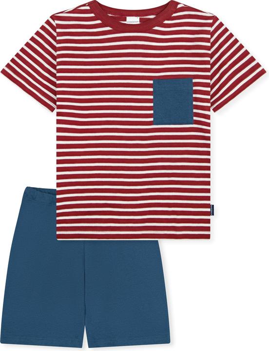 Indigo-Blau, Rot, Weiss