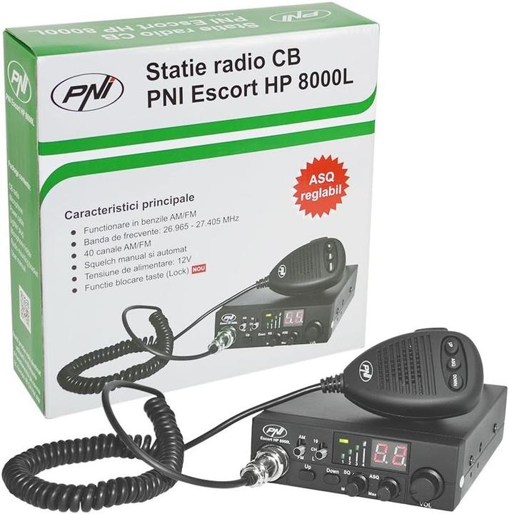 Productafbeelding PNI CB-radio Escort HP 8000L met instelbaar ASQ, 12V, 4W, slot, sigarettenaanstekeraansluiting i