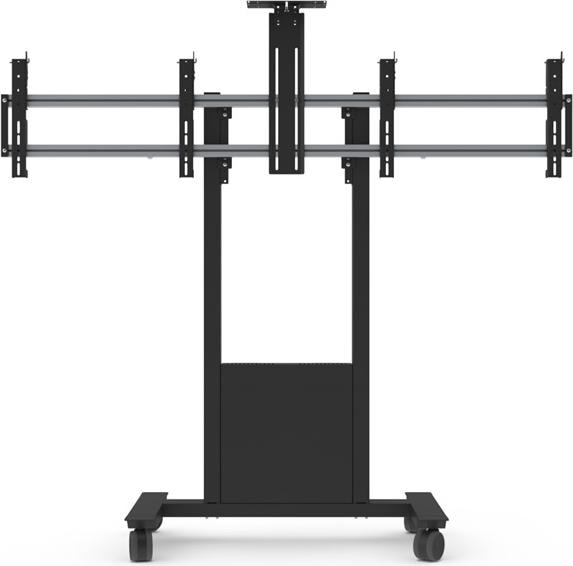 Image du produit SMS Func Mobile Video Conference - Chariot pour 2 écrans LCD / unité centrale / caméra - noir