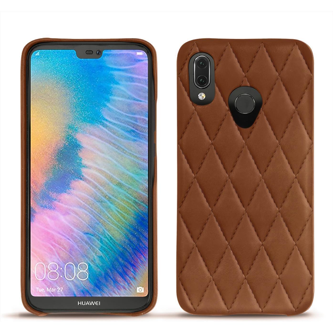 Thumbnail - Noreve Lederschutzhülle (Huawei P20 Lite), Smartphone Hülle, Braun
