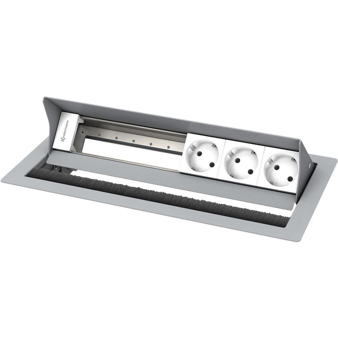 Kindermann, Steckdosenleiste, 7492000083. Breite: 340 mm, Höhe: 77 mm, Tiefe: 190 mm