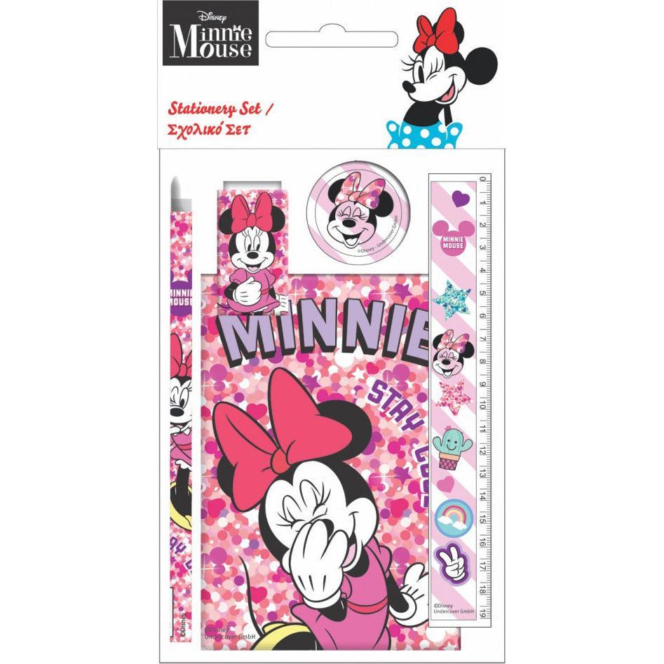 Tinisu Disney Minnie Maus Schule Schreibset 5-Teilig Einschulung