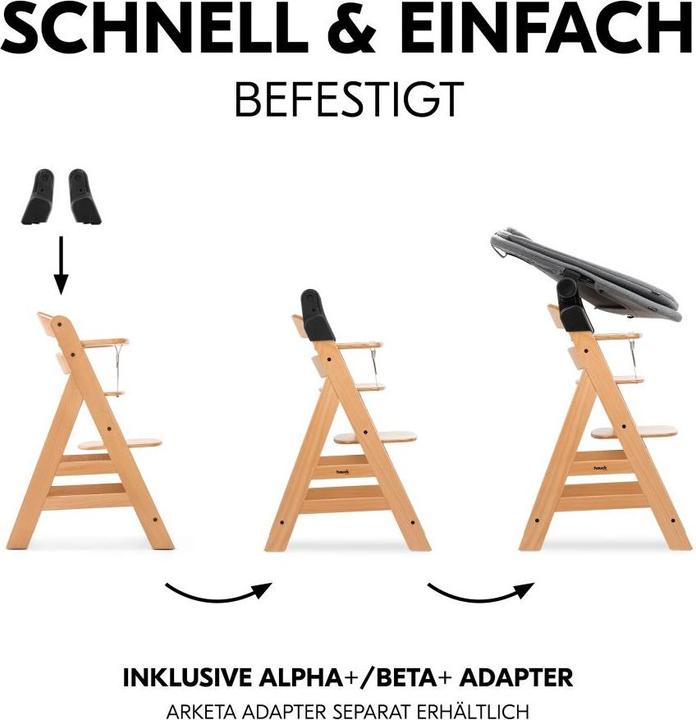 Actual product image Hauck Highchair Bouncer Dark Grey Melange