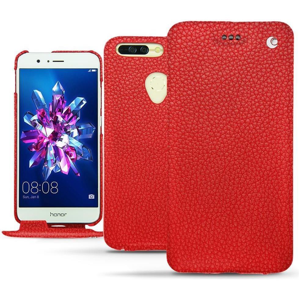 Noreve Lederschutzhülle vertikal (Honor 8 Pro), Smartphone Hülle, Rot