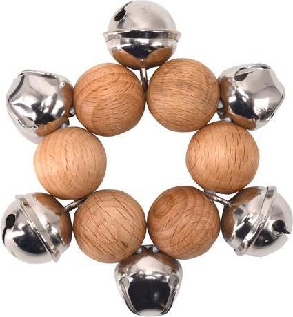 1048-2 Glöckchen-Armband hell (Wood, Metal)