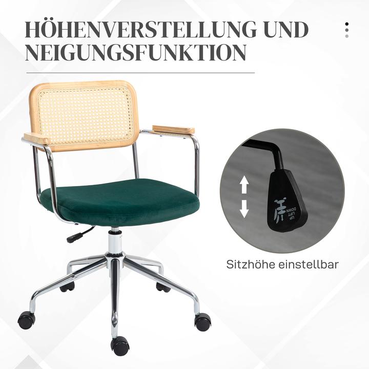 Produktbild Homcom Bürostuhl Polyester, Stahl Grün
