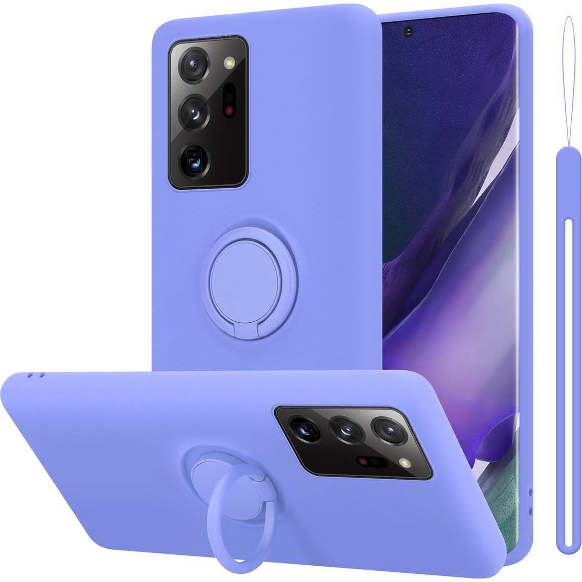 Cadorabo TPU Liquid Ring Silicone Case Hülle (Samsung Galaxy Note 20 Ultra), Smartphone Hülle, Violett
