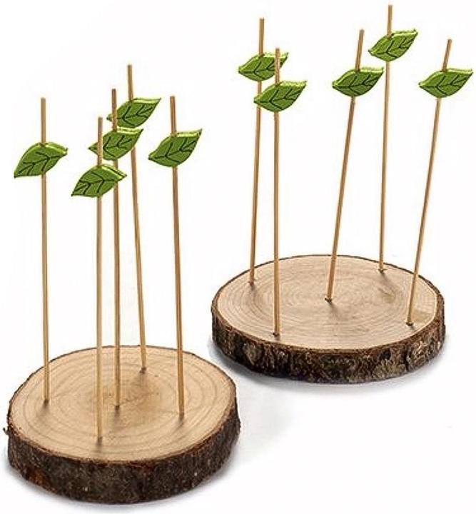 Produktbild Natura Punto Untersetzer für Häppchen, aus Holz, 2 Stück, Spiesse, 2 x 20 x 15cm