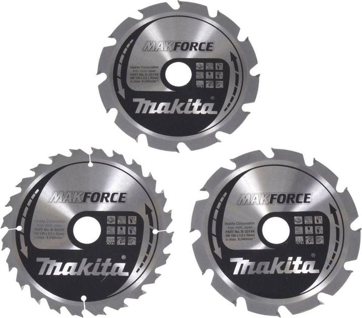 Produktbild Makita Kreissägeblatt-Set 3tlg. 190 m