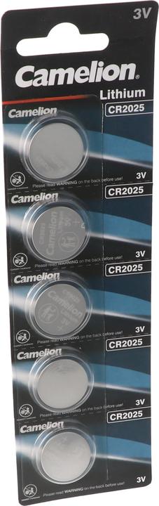 Produktbild Camelion CR2025 Lithium Batterie im praktischen 5er Set (5 Stk., CR2025, 150 mAh)