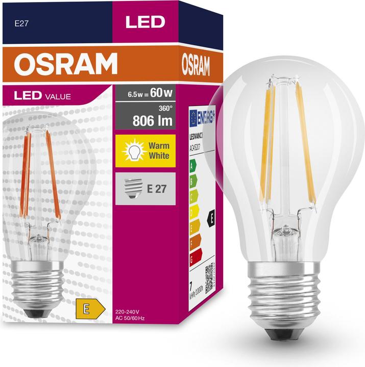 Image du produit Osram Ampoule LED (E27, 6.50 W, 806 lm, 10 x, E)
