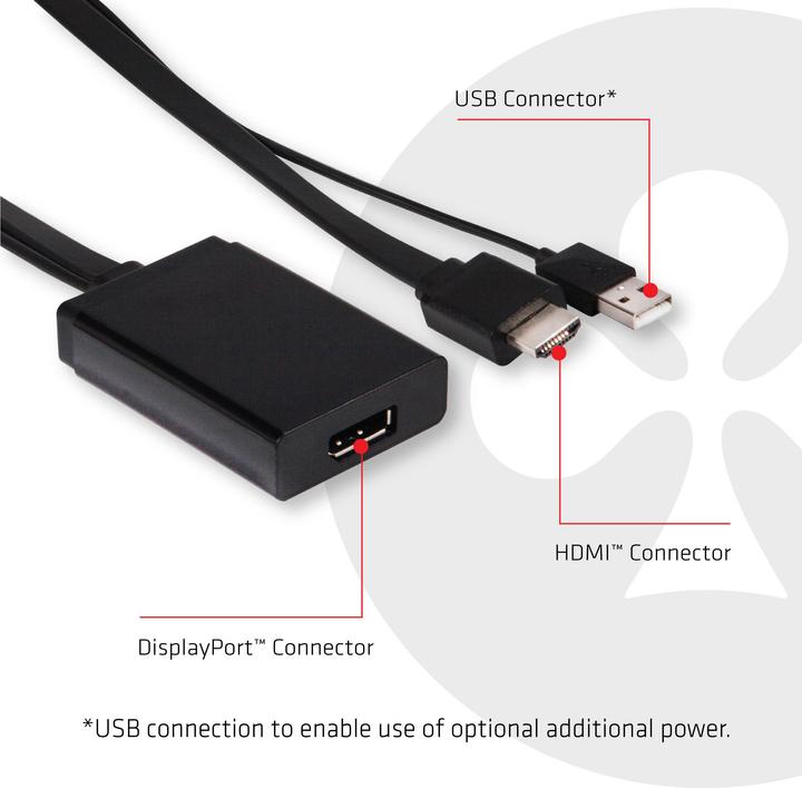 Produktbild Club 3D HDMI 1.4 auf DisplayPort1.1 Adapter (DP, 31 cm)