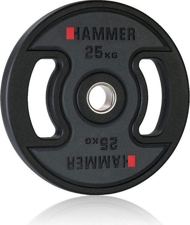 Hammer Fitness Hantelscheibe 50 mm 25 kg, PU (1 x 25 kg)