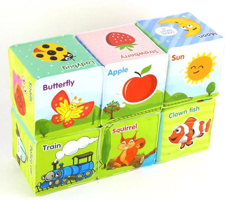 Immagine prodotto Activity Board Blocchi da costruzione per bambini 0 12 mesi 1 anno Set di cubi morbidi Sonagli per bambini