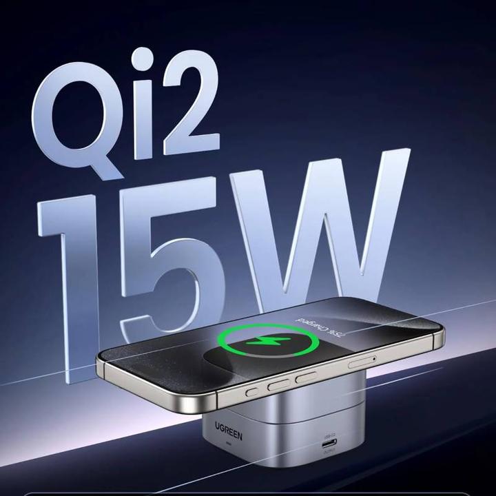 Produktbild Ugreen 2-in-1 Qi2 Magnetische faltbare Ladestation (15 W)