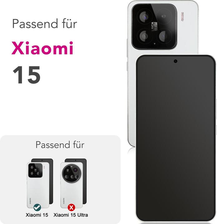 Produktbild Nalia ArmorGlassX - 2x Display Schutzglas - Full Screen Protection 9H Tempered Glass (2 Stk., Xiaomi 15)