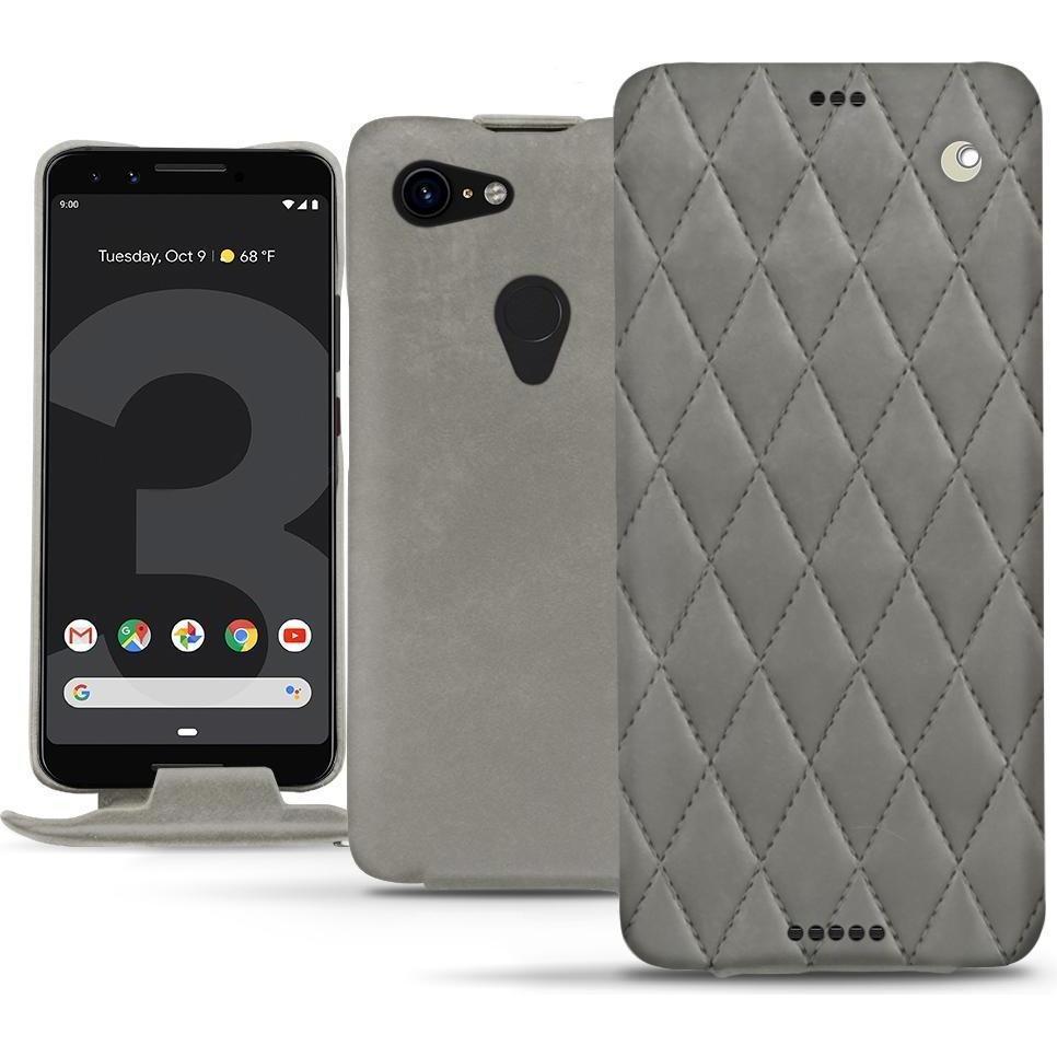 Noreve Lederschutzhülle vertikal (Google Pixel 3 XL), Smartphone Hülle, Grau