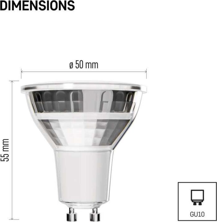 Produktbild Emos LED Lampe Classic MR16 Silber/ GU10 / 3 W (32 W) / 345 lm / Neutral Weiss (GU10, 3 W, 345 lm, 1 x, E)