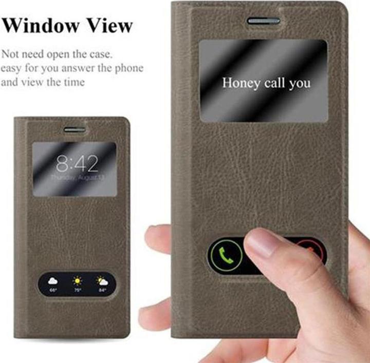 Produktbild Cadorabo Book mit View Doppelfenster Cover (Huawei Ascend P7)